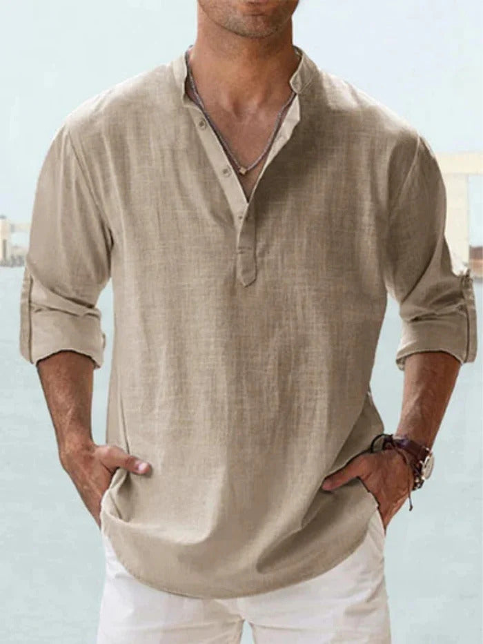 CAMICIA TRASPIRANTE IN LINO