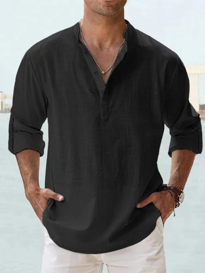 CAMICIA TRASPIRANTE IN LINO